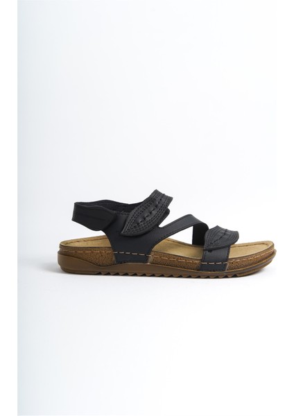 Elit SRY213607C Kadın Düz Sandalet Siyah