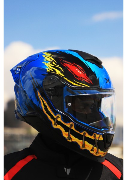 Y.100R Nıght Rıder Sky Mavi Kask