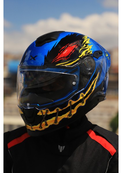 Y.100R Nıght Rıder Sky Mavi Kask