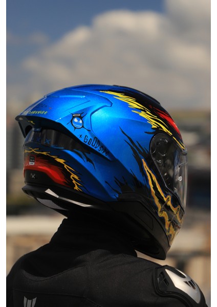 Y.100R Nıght Rıder Sky Mavi Kask