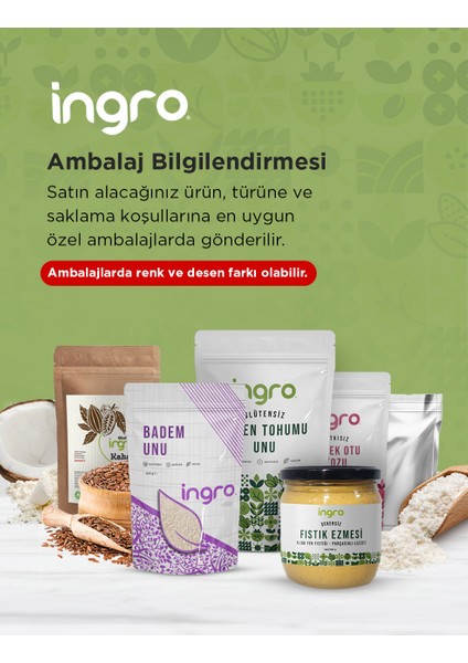 Ingro Glutensiz Badem Unu (Zarsız) 1000 G