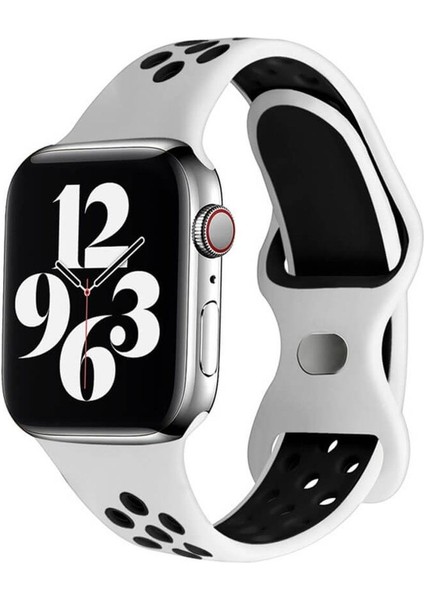 Apple Watch S-M 38 40 41MM Uyumlu Delikli Nike Spor Kordon