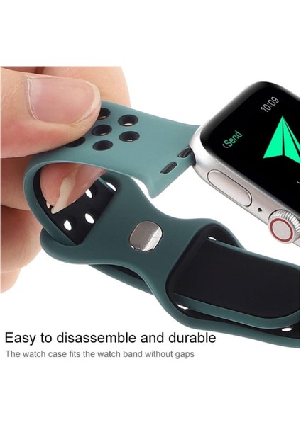 Apple Watch S-M 38 40 41MM Uyumlu Delikli Nike Spor Kordon indirimleri
