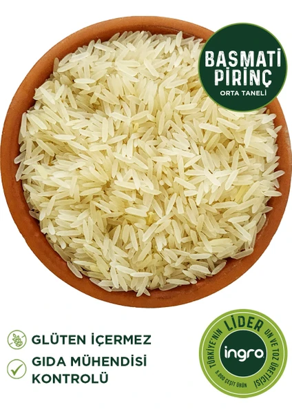 Ingro Glutensiz Basmati Pirinç (Orta Taneli) 1000 G