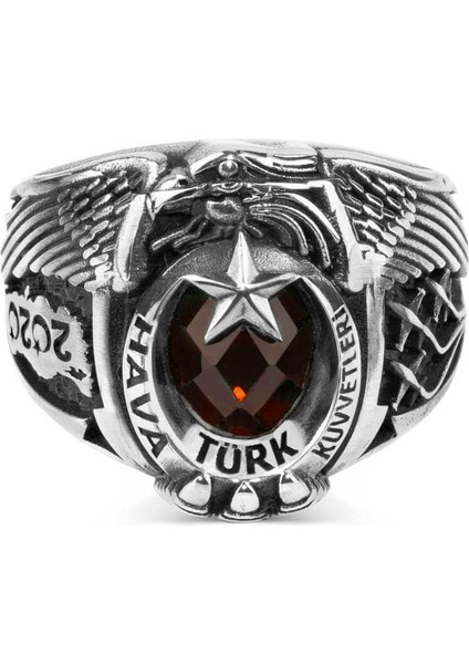 Türk Hava Kuvvetleri Devre Yüzüğü 2020 Kırmızı Taşlı