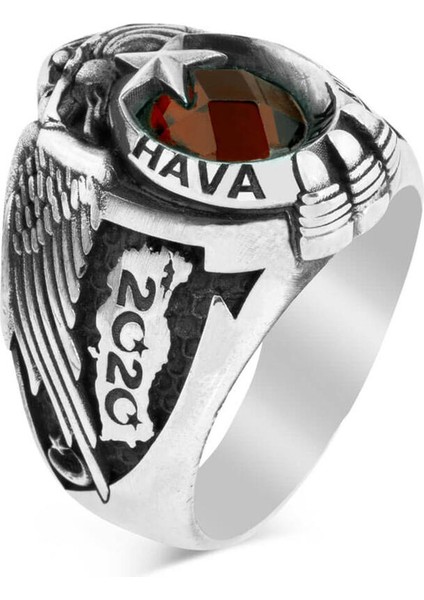 Türk Hava Kuvvetleri Devre Yüzüğü 2020 Kırmızı Taşlı fiyatları