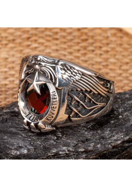 Türk Hava Kuvvetleri Devre Yüzüğü 2020 Kırmızı Taşlı indirimleri