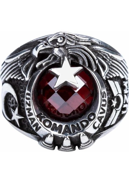 Ay Yıldızlı Komando Uzman Çavuş Yüzüğü