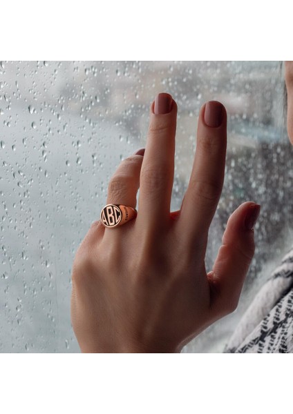 925 Ayar Gümüş Minimalist Tasarım Yüzük Kişiye Özel Kabartmalı Unisex indirimleri