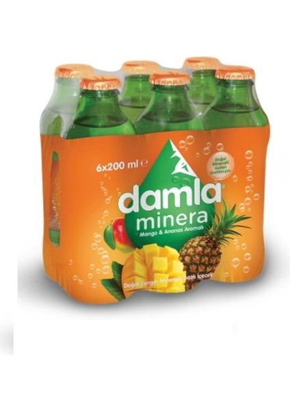 Mango&ananas Aromalı Meyveli Soda 6'lı 200 ml