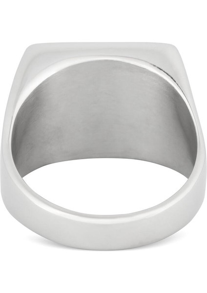 925 Ayar Gümüş Minimalist Kare Özel Tasarım Yüzük Unisex fırsatları