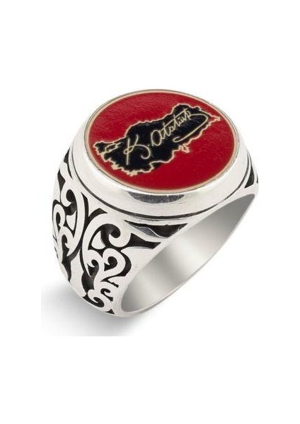 Türkiye Haritası Içine Atatürk Imzalı Erkek Yüzük indirimleri