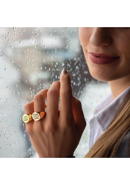 925 Ayar Gümüş Minimalist Tasarım Yüzük Kişiye Özel Kazımalı Unisex modelleri
