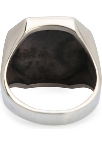 Gümüş Sekizgen Kuzey Yıldızı Pusula Model Çapa Motif Erkek Yüzük modelleri