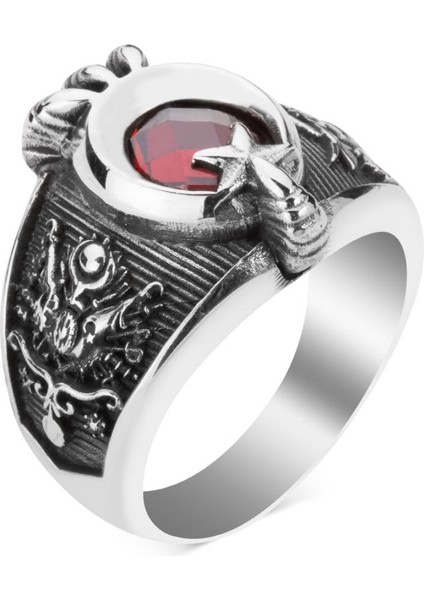 Osmanlı Arması Motifli Ay Yıldızlı Pençeli Yüzük fiyatları