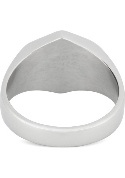 925 Ayar Gümüş Minimalist Altıgen Tasarım Harfli Yüzük Unisex fırsatları
