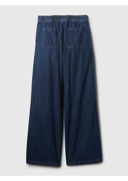 Kadın Koyu Mavi High Rise Utility Easy Jean Pantolon