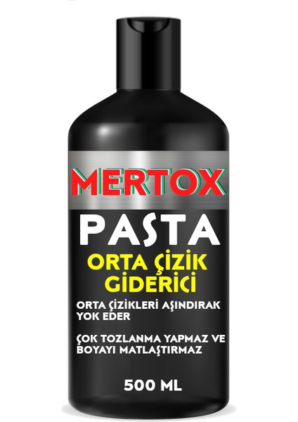 Oto Araç Araba Orta Pasta Cila  500ML-ORTA Çizik Giderici Pasta+Parlatma Bezi+Havlu