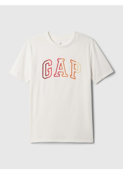 Erkek Çocuk Kırık Beyaz Gap 1969 Logo T-Shirt