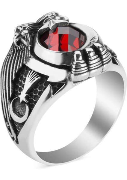 Çift Kartal Başlı Göktürkçe Türk Yazılı Jandarma Yüzüğü fiyatları