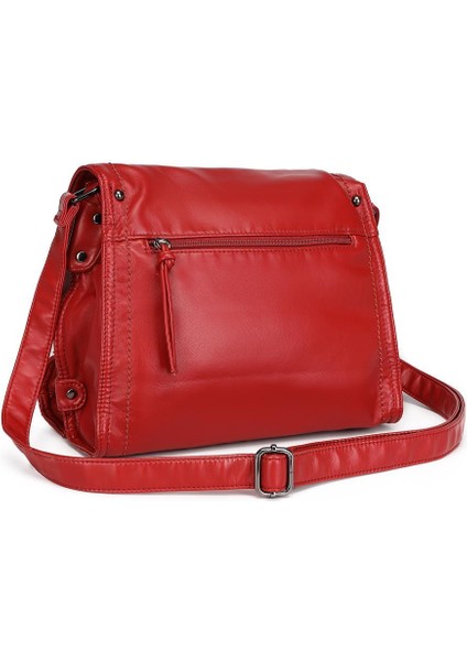 Yıkama Deri Postacı Askılı Soft Kadın Çantası 21-K Barcelona 1728-3 fiyatları