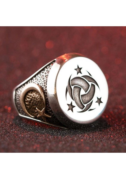 Gümüş Teşkilât-I Mahsusa Yüzüğü Osmanlı Arması-Ayyıldız fiyatları