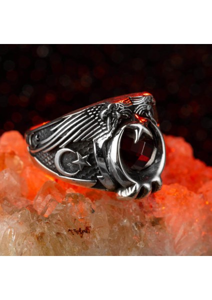 Ay Yıldızlı Çift Kartal Başlı Uzman Çavuş Yüzüğü indirimleri