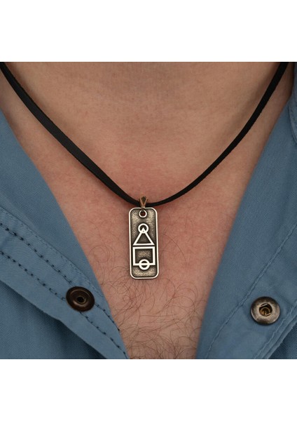 Gümüş Renk Erkek Squid Game Kolye Deri Ipli fiyatları