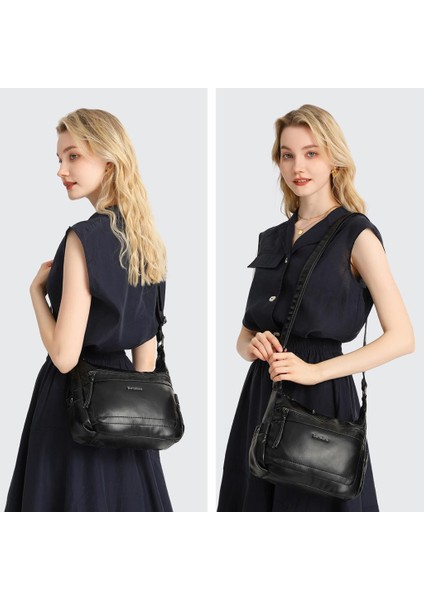 Yıkama Deri Postacı Askılı Soft Kadın Çantası 21-K Barcelona 1875 fırsatları