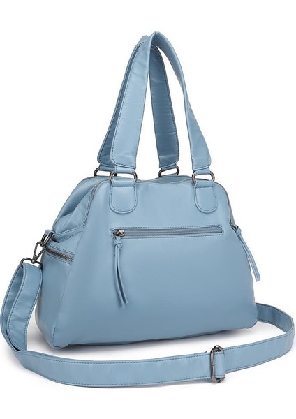 Yıkama Deri Omuz Askılı Soft Kadın Çantası 21-K Barcelona 1866 modelleri