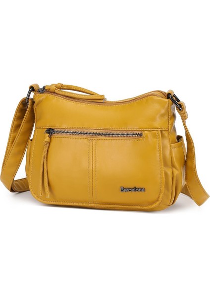 Yıkama Deri Postacı Askılı Soft Kadın Çantası 21-K Barcelona 1874 fiyatları