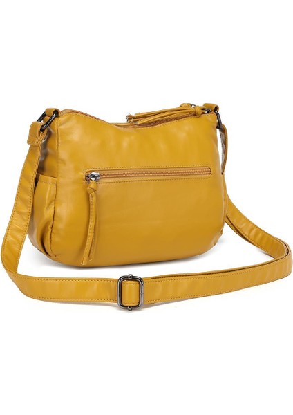 Yıkama Deri Postacı Askılı Soft Kadın Çantası 21-K Barcelona 1874 modelleri