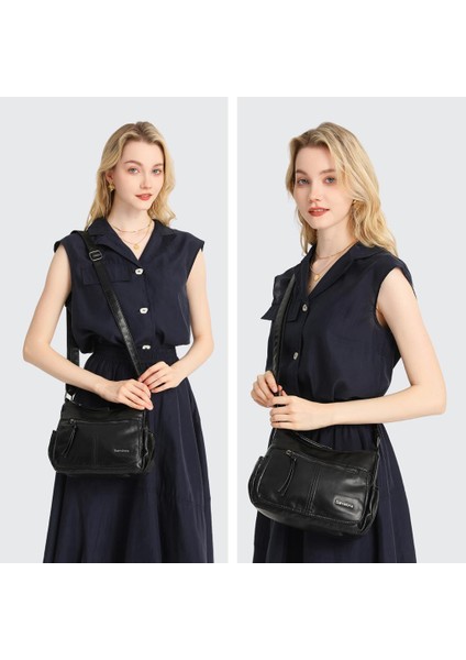 Yıkama Deri Postacı Askılı Soft Kadın Çantası 21-K Barcelona 1874 fırsatları