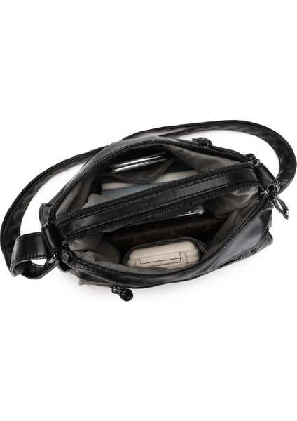 Yıkama Deri Postacı Askılı Soft Kadın Çantası 21-K Barcelona 1874 indirimleri