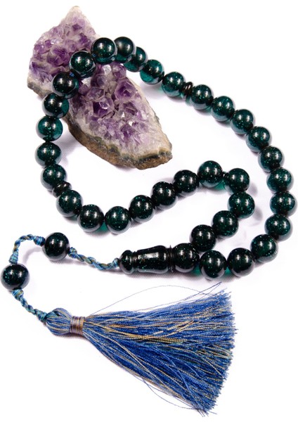 Küre Kesim 16X14 mm Koleksiyonluk Iri Boy Simli Katalin 48 cm Saray Püsküllü Tesbih fiyatları