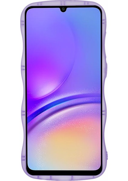 Samsung Galaxy A05 5g Kılıf Dalgalı Kenar Tpu Telefon Kabuğu-Şeffaf Mor (Yurt Dışından)