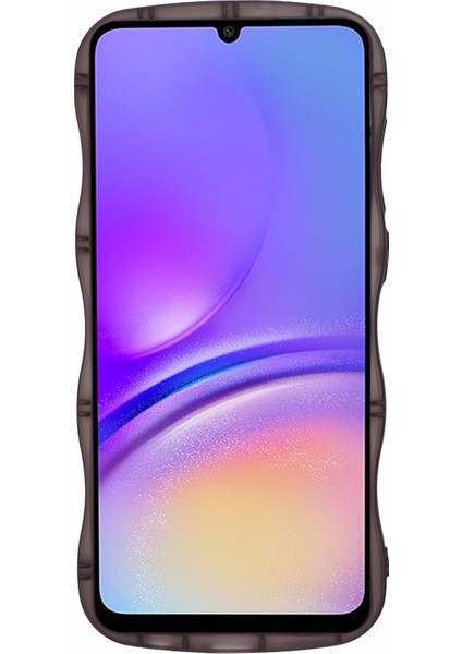 Samsung Galaxy A05 5g Kılıf Dalgalı Kenar Tpu Telefon Kabuğu-Şeffaf Siyah (Yurt Dışından)