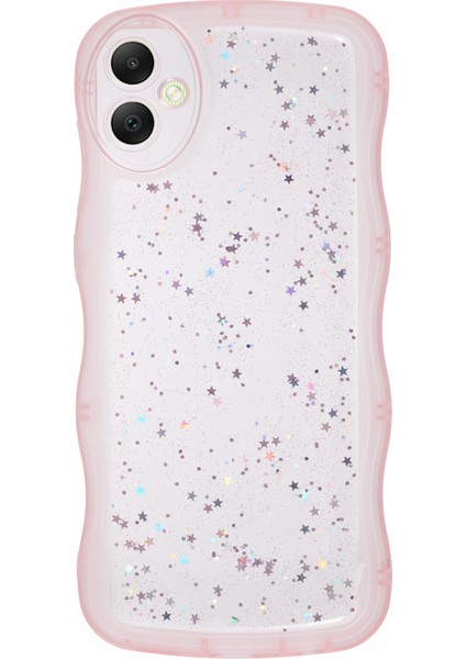 Samsung Galaxy A05 5g Kılıf Dalgalı Kenar Tpu Telefon Kabuğu-Şeffaf Pembe (Yurt Dışından)