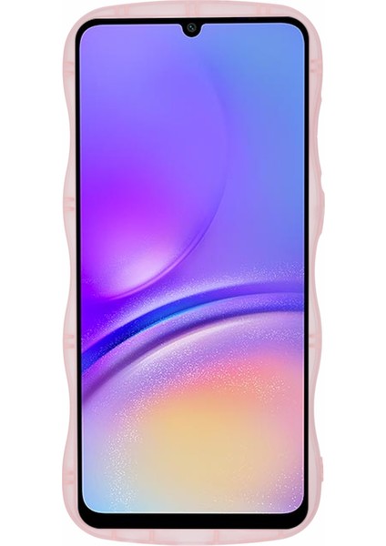 Samsung Galaxy A05 5g Kılıf Dalgalı Kenar Tpu Telefon Kabuğu-Şeffaf Pembe (Yurt Dışından)