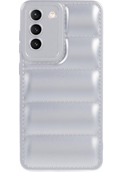 Samsung Galaxy S21 4g/5g Kılıf Aşağı Ceket Tpu Darbeye Dayanıklı Telefon Koruyucu-Gümüş (Yurt Dışından)