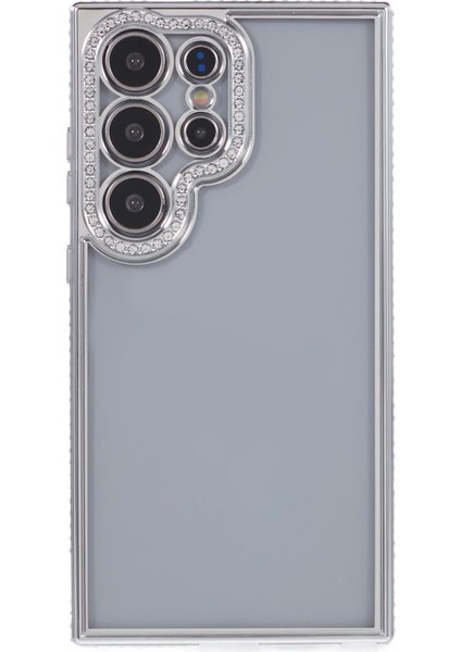 Samsung Galaxy S22 Ultra 5g Kılıf Bling Rhinestones Yumuşak Tpu Telefon Kapağı-Gümüş (Yurt Dışından)