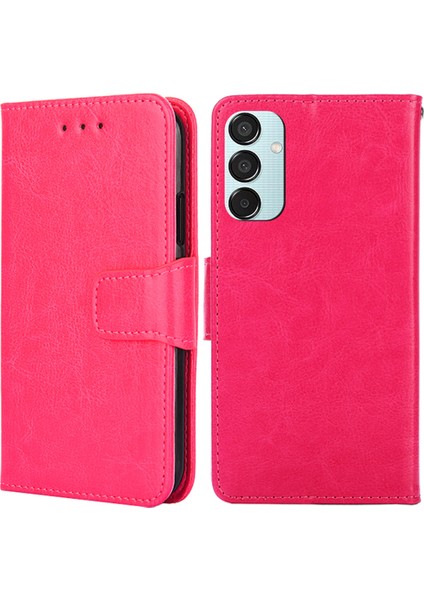 Samsung Galaxy M15 5g Telefon Kılıfı Tedarikçisi Deri Cüzdan Koruyucu Kapak-Gül (Yurt Dışından)