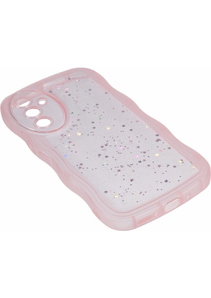 Samsung Galaxy A24 4G(162,1 x 77,6 x 8,3 Mm) Telefon Kılıfı Tpu Glitter Sparkle Dalgalı Kenar Kabuk-Şeffaf Pembe (Yurt Dışından) fırsatları
