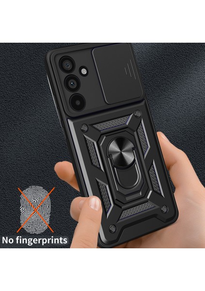 Samsung Galaxy M55 5g Kılıf Için Kickstand Pc + Tpu Telefon Kabuk Slayt Kamera Koruyucu Kapak-Gül Altın (Yurt Dışından)
