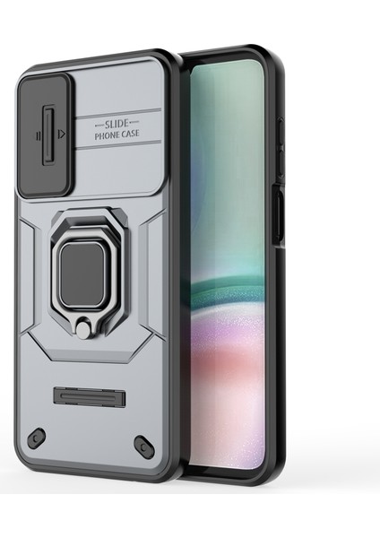 Samsung Galaxy A15 4G/A15 5g Koruyucu Kılıf Slayt Lens Kapağı Pc+Tpu Telefon Kabuk-Gri (Yurt Dışından)