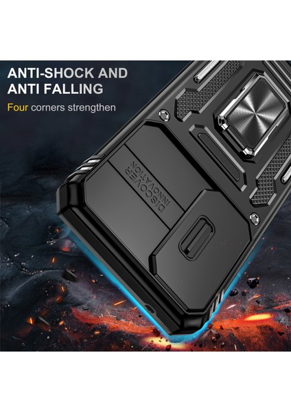 Armor Serisi Samsung Galaxy A25 5G(GLOBAL)(161.0 x 76.5 x 8.3mm)Kılıf Pc+Tpu Telefon Kapağı Lens Gizlilik Koruması-Siyah (Yurt Dışından) fiyatları