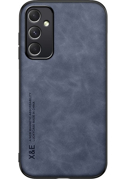 X&e Samsung Galaxy A25 5G(GLOBAL)(161,0 x 76,5 x 8,3mm) Kılıf Pu Deri Kaplamalı Tpu + Pc Telefon Kapağı-Mavi (Yurt Dışından)