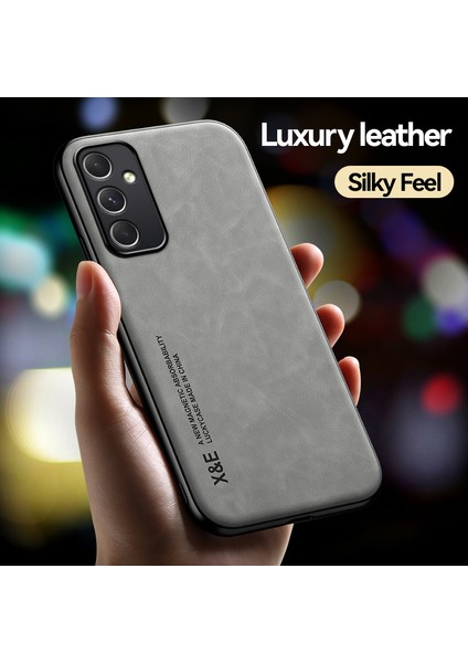 X&e Samsung Galaxy A25 5G(GLOBAL)(161,0 x 76,5 x 8,3mm) Kılıf Pu Deri Kaplamalı Tpu + Pc Telefon Kapağı-Mavi (Yurt Dışından)