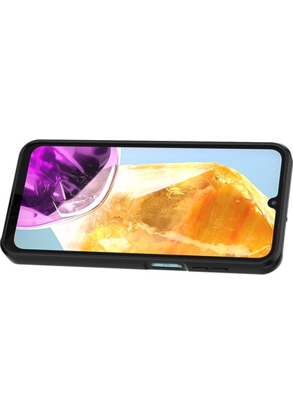 Samsung Galaxy M15 5g Kılıf Slaytlı Kamera Kapak Halkası Kickstand Pc+Tpu Telefon Koruyucu-Yeşil (Yurt Dışından)