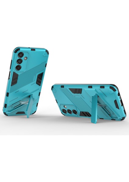 Samsung Galaxy M15 5g Kılıf Pc+Tpu Katlanır Kickstand'lı Düşmeye Dayanıklı Telefon Kılıfı-Bebek Mavisi (Yurt Dışından)